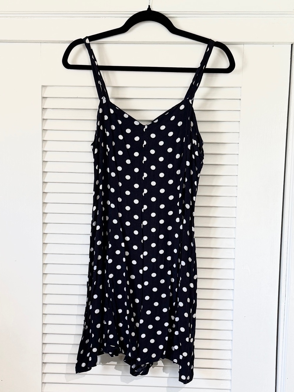 Fun Polka Dot Navy Romper